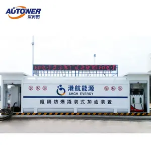 Good Sales Portable Filling Skid Station for 20 and 40 Feet Containers with storage tank Fuel dispenser