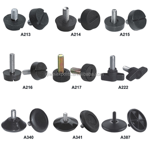 أسود قابل للتعديل الأثاث الخيوط قدم للخزانات - Product Image 2