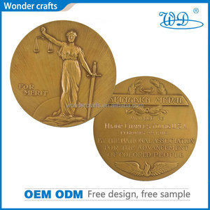 Kunden spezifische dekorative Prägung heilige Bohrungen gravierte Doppelseite Perle Gold Anti-Zinn plattiert Platin religiöse Medaillen - Product Image 3