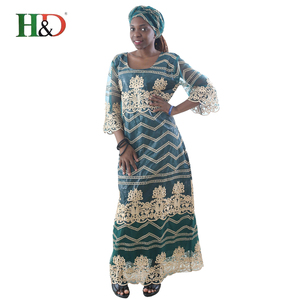 H & D 2018 women dresses GuangZhou ladies clothing outfits African dress large size for wholesale - Product Image 3