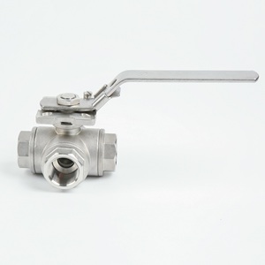 Válvula de bola de 3 vías de acero inoxidable 304/316 de alta calidad 1/4 ''~ 4'' Producto confiable - Product Image 5