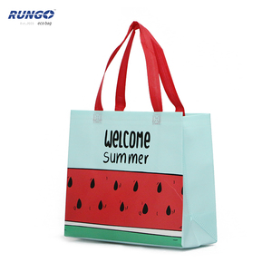 <span class=keywords><strong>Rungo</strong></span>, bolso de mano reutilizable de verano para sandía, logotipo personalizado, ultrasónico, no tejido, Material PP, bolsa de compras para supermercado - Product Image 1