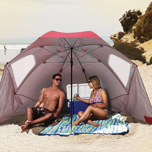 Portable Double Layer 3 or 4 Person <strong>Umbrella</strong> Custom Automatic Beach <strong>Umbrella</strong> <strong>Tent</strong> - Product Image 3