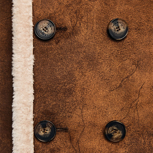 Cappotti personalizzati produttore cappotti lunghi in Shearling scamosciato <span class=keywords><strong>uomo</strong></span> - Product Image 5