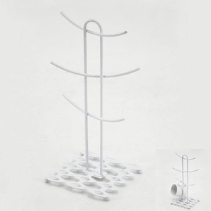 Support à épices en métal au design utile, base carrée, 4 compartiments, avec poignée inversée en forme de U chromée - Product Image 5