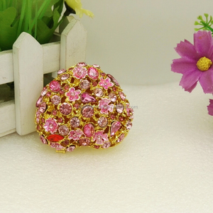 Caja de Recuerdos con Forma de Corazón Rosa Adornada con Piedras para Bodas, Regalos de Boda, Caja con Forma de Corazón al por Mayor - Product Image 6