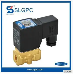 Pas cher prix laiton 1/4 "poussoir 12v débit d'eau électrovanne de contrôle SLGPC-2W030-08