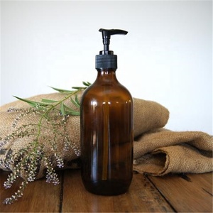 Vintage ispirato 250ml / 500ml distributore di boston ambra bottiglia di <span class=keywords><strong>vetro</strong></span> con pompa nero - Product Image 2