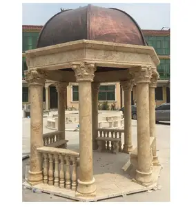 garden decoration marble stone gazebo fine price