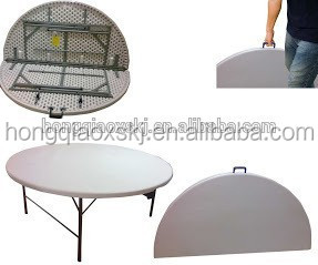 <span class=keywords><strong>Table</strong></span> de banquet pliable en plastique <span class=keywords><strong>demi</strong></span>-<span class=keywords><strong>lune</strong></span> de 4 pieds, 5 pieds, 6 pieds, <span class=keywords><strong>table</strong></span> <span class=keywords><strong>ronde</strong></span> rotative, <span class=keywords><strong>table</strong></span> <span class=keywords><strong>ronde</strong></span> blanche légère et bon marché pour l'extérieur - Product Image 5