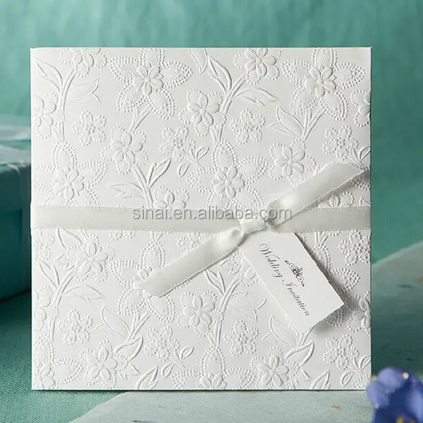More Design Paper Card / White color Wedding Invitation Card