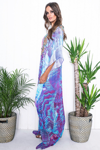 Caftan <span class=keywords><strong>en</strong></span> soie à imprimé floral, vente <span class=keywords><strong>en</strong></span> gros, <span class=keywords><strong>robe</strong></span> Katfan, caftans - Product Image 2