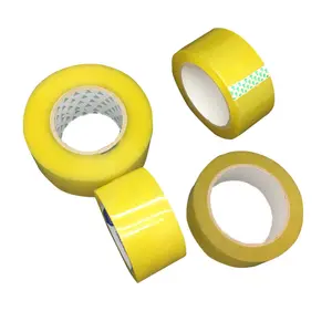 Professional Manufacturer yellowish BOPP office Stationery adhesive tape yellowish Packing gummed tape