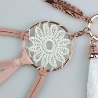 Porte-clés de haute qualité personnalisé en macramé attrape-rêves avec pierre naturelle, porte-clés en macramé, breloque pour sac