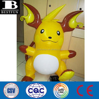 Juguetes inflables de pokemon, raichu, plástico, personajes de cartón, inflables