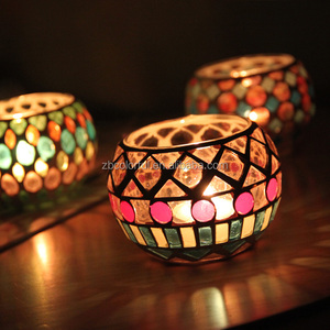 Portavelas de Vidrio Mosaico Personalizados para Hacer Velas, para Decoración, Hechos a Mano - Product Image 2