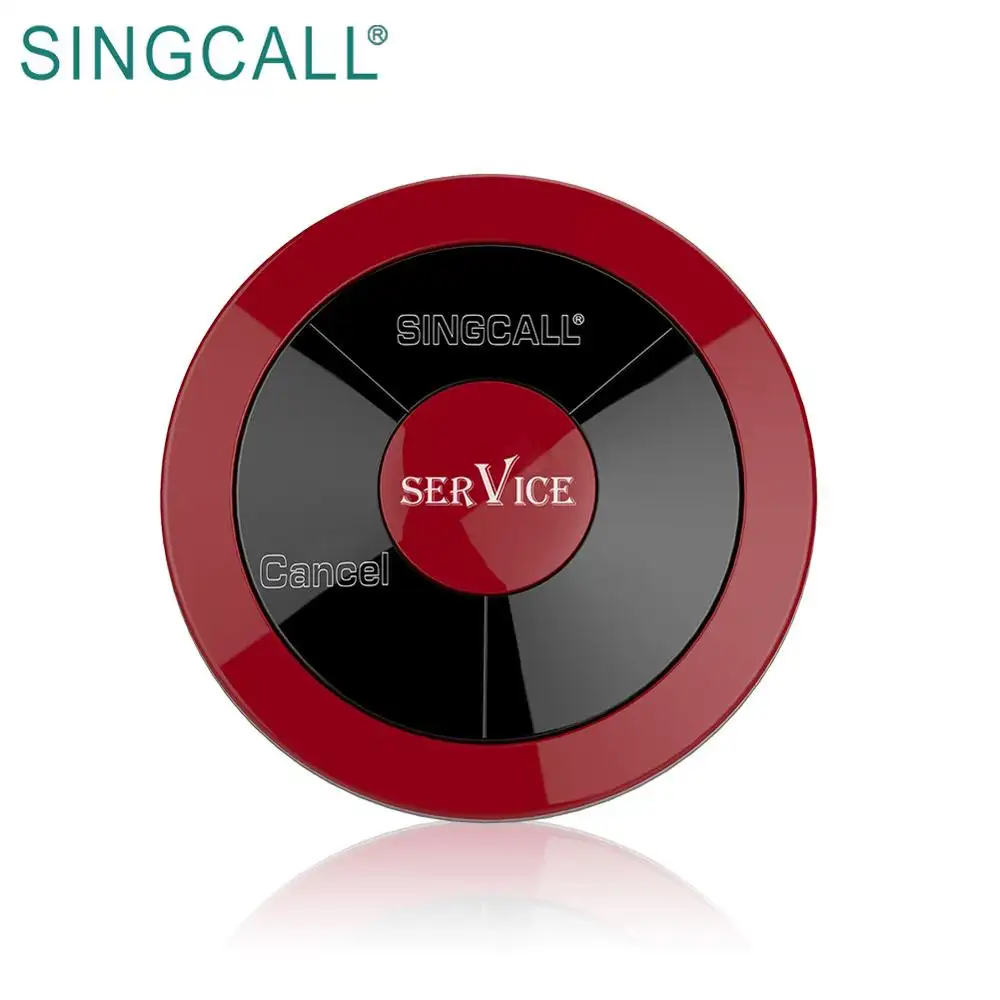 SINGCALL Calling System with service and cancel keys, wireless calling system APE320 red restaurant waterproof pager