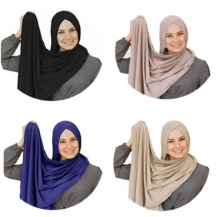 Hijab Copricapo Copertura Completa Underscarf hijab musulmano Ninja hijab Interno Collo Petto Pianura Del Cappello Cofano Sciarpa 20 Colori