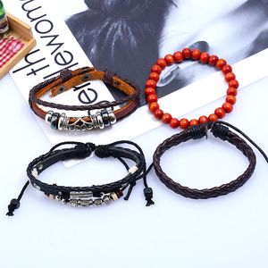 <span class=keywords><strong>Bracelet</strong></span> en <span class=keywords><strong>cuir</strong></span> multi-couches pour <span class=keywords><strong>homme</strong></span>, bijoux vintage, bracelets cadeaux, style bohème rock, perles en <span class=keywords><strong>bois</strong></span> - Product Image 4