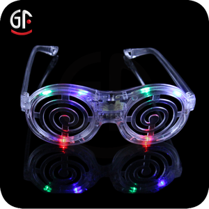Decoracion al por mayor a estrenar de plástico de forma redonda led gafas de sol - Product Image 1