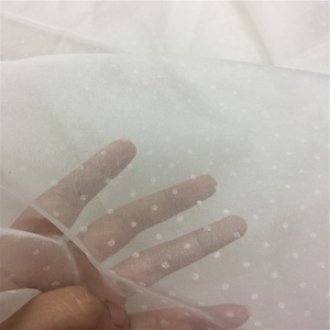 Tissu <span class=keywords><strong>organza</strong></span> en <span class=keywords><strong>soie</strong></span> pure 100% avec <span class=keywords><strong>soie</strong></span> translucide à pois pour robes de mariée - Product Image 6