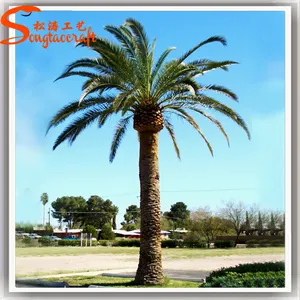 2015 nouveau produit grande artificielle palmier prix en plastique date plam arbre pour décoration extérieure