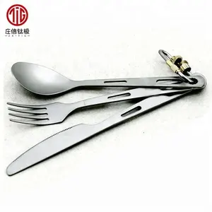 Tipo de cubiertos y función ecológica de titanio cuchillo de cocina conjunto cuchillo plegable