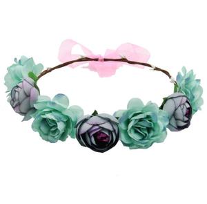 Ajustable <span class=keywords><strong>tela</strong></span> <span class=keywords><strong>de</strong></span> novia corona Rosa diadema Artificial guirnaldas <span class=keywords><strong>de</strong></span> <span class=keywords><strong>flores</strong></span> para las niñas - Product Image 5