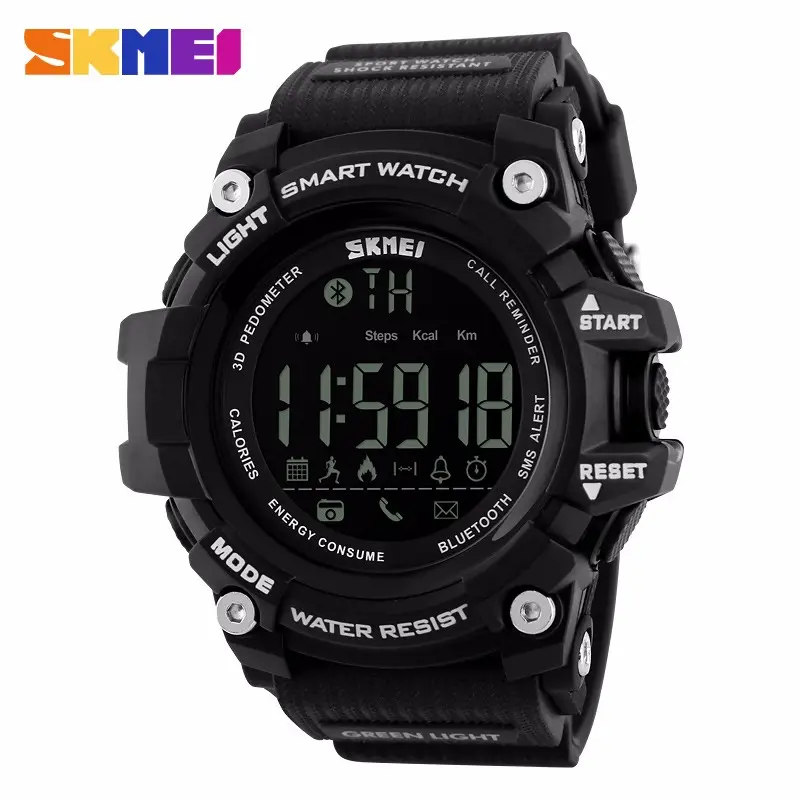 SKMEI-reloj deportivo para hombre, pulsera inteligente con recordatorio de aplicación, para deportes al aire libre, barata, 1227