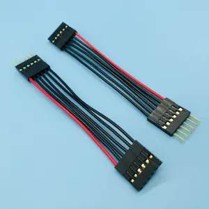 Placcato oro 2.54 millimetri passo 4 pin maschio a femmina dupont 26awg Cavo