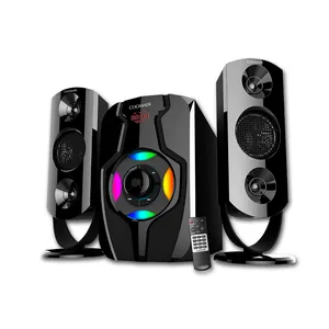 Pesado baixo sub woofer home theater sistema de som, de madeira 2.1 multimídia bt