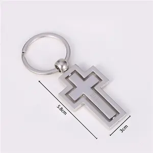 Alloy metal crucifix cross keychain religious cross keychain Jesus cross keychain
