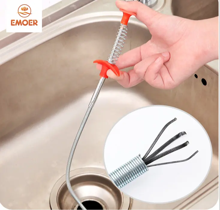 Drop shipping Bendable Brush Sink Tub Hair Removal Tool and kitchen sink drain cleaner