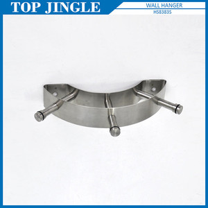 Useful Stainless Arch Shape <b>Wall</b> <b>Mounted</b> 3 Strong Robe Hooks - Product Image 1