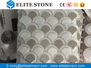 Mar Serie Mosaico Mosaico <span class=keywords><strong>de</strong></span> Cristal Del <span class=keywords><strong>Azulejo</strong></span> Del Mosaico <span class=keywords><strong>de</strong></span> Escamas <span class=keywords><strong>de</strong></span> Pescado - Product Image 5