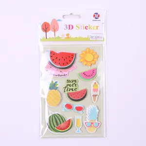 Venda quente de frutas alimentos etiqueta de papel DIY scrapbooking crianças 3d handmade layered