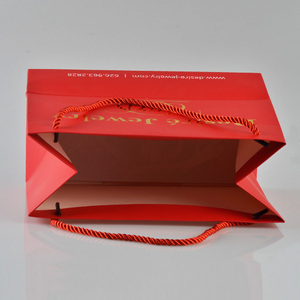 Customized luxury <strong>red</strong> <strong>gift</strong> <strong>bag</strong> gold hot stamping logo personalized <strong>gift</strong> <strong>bags</strong> paper <strong>bag</strong> - Product Image 6