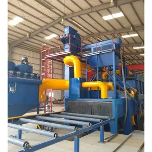 Q69 continuous pass through roller conveyor type shotblasting shot blasting machine