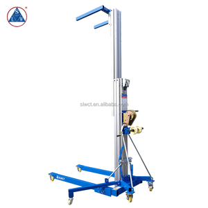Lift Material Manual portabel, aluminium 200kg 685X585mm ukuran meja restoran kecil 3.00-7.00m 3.50-7.50m 163-224kg