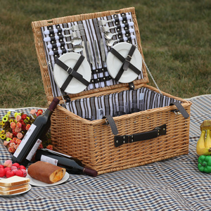 Rectángulo <span class=keywords><strong>Playa</strong></span> de Picnic Cesta de Pascua Mini Cesta De <span class=keywords><strong>Mimbre</strong></span> Plano - Product Image 3