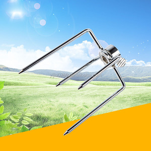 <span class=keywords><strong>Accessoires</strong></span> de barbecue durables en acier chromé de qualité alimentaire, résistants à la chaleur, fourchettes à viande pour rôtissoire, pour grillades au charbon de bois en extérieur - Product Image 2