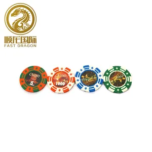 25 unids Las Vegas Poker Chips ABS pegatina 13,5G arcilla peso Ffine obra colorido Denomation Casino