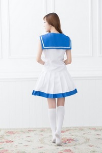 Onen bleu et blanc marine anime costume de marin jeu de rôle costume cosplay costume de déguisement - Product Image 6