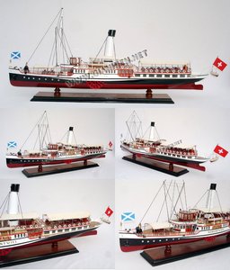เรือไอน้ำโบราณ HOHENTWIEL แบบจำลองเรือสำราญไม้ งานฝีมือสำหรับตกแต่งบ้าน งานไม้และป้ายติดผนัง - Product Image 1