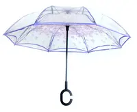 صديقة للبيئة بو جديد vention عكس مظلة شفافة مظلة شفافة مظلة القابل للتصرف