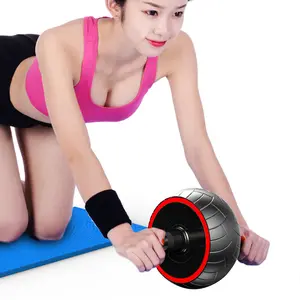 Pegangan Mudah Latihan Perut Olahraga Ab Wheel Roller Peralatan Fitness