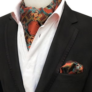 Conjunto de Corbata <span class=keywords><strong>Ascot</strong></span> con Estampado Paisley Floral, <span class=keywords><strong>Pañuelo</strong></span> de Bolsillo, Corbata de Seda, <span class=keywords><strong>Pañuelo</strong></span>, Corbata Cashew, Corbata <span class=keywords><strong>Ascot</strong></span> para Boda, para Hombre - Product Image 1