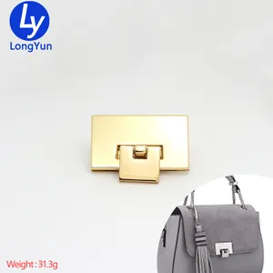 Guangzhou Supplier High Quality Custom bag lock Fashion Metal Handbag Lock