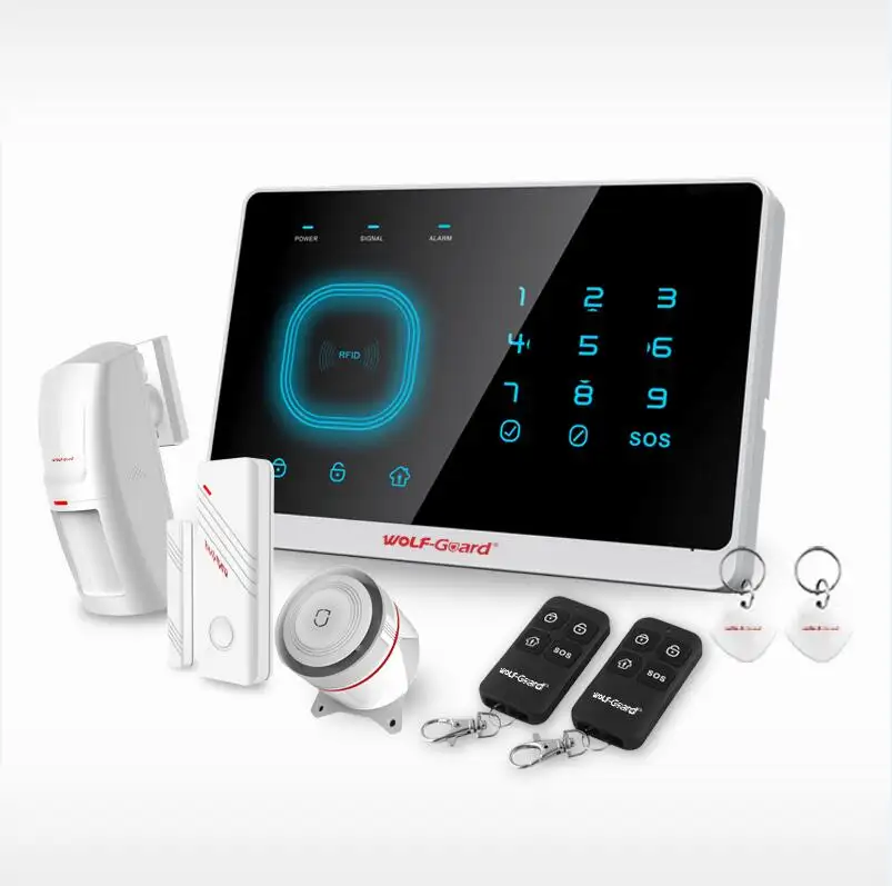 บ้านอัตโนมัติแบบบูรณาการที่ดีที่สุด2018ใหม่ล่าสุด Security Alarm System WIFI/GPRS/GSM สมาร์ท Home Alarm Android /IOS APP