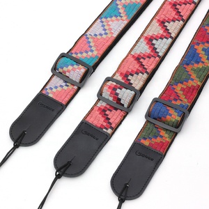 Bohemia Style <strong>Guitar</strong> <strong>Strap</strong> Acoustic Wooden <strong>Guitar</strong> Embroidery Style <strong>Leather</strong> <strong>Straps</strong> Bass and Electric <strong>Guitar</strong> <strong>Strap</strong> - Product Image 1